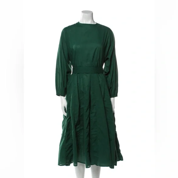 Rhode Dresses | Rhode Resort Midi Dress in A Beautiful Hunter Green, Size Small | Color: Green | Size: S | Mc8850's Closet